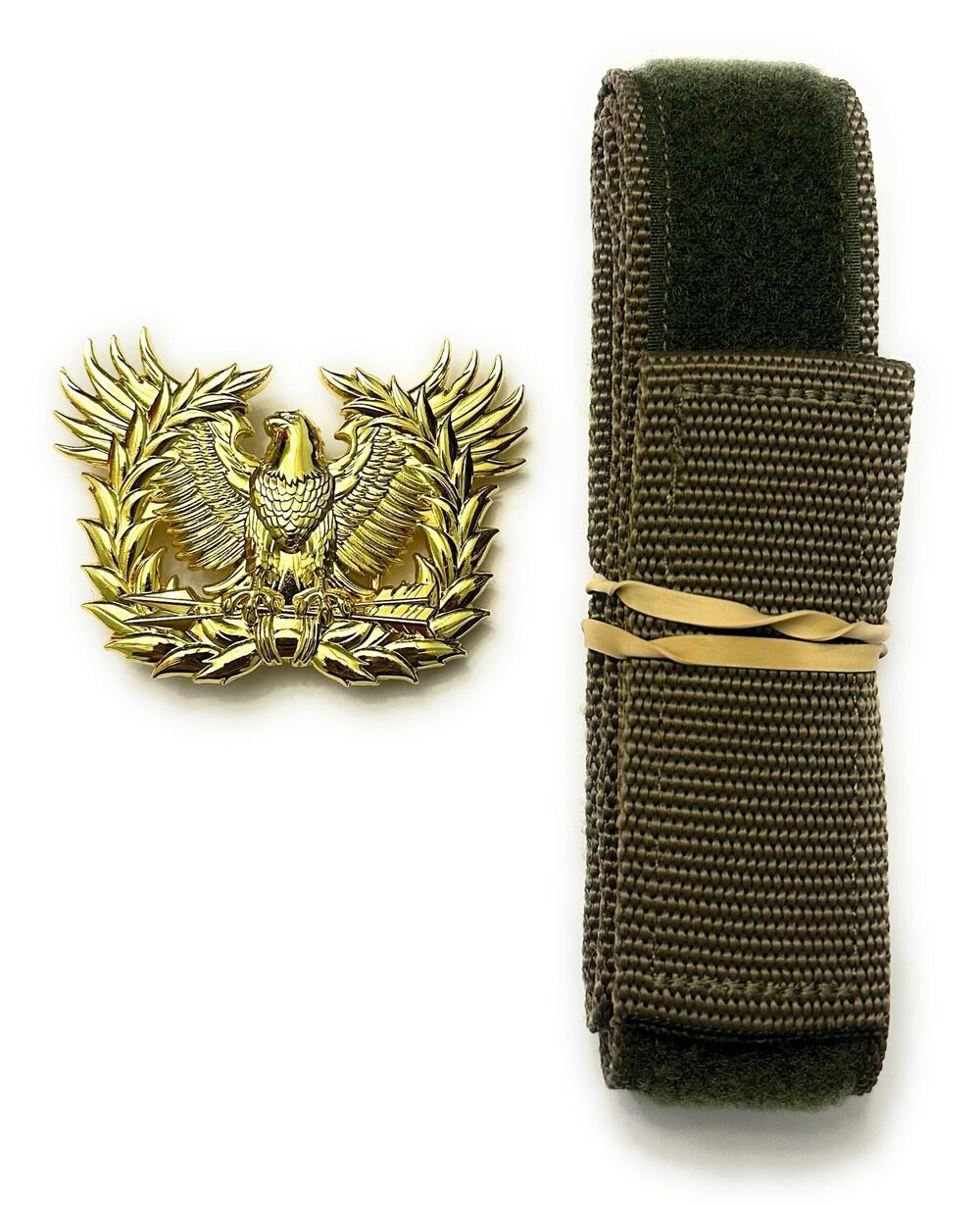 1887 Warrant Officer Eagle Rising Rigger's Belt Buckle System Shiny Gold